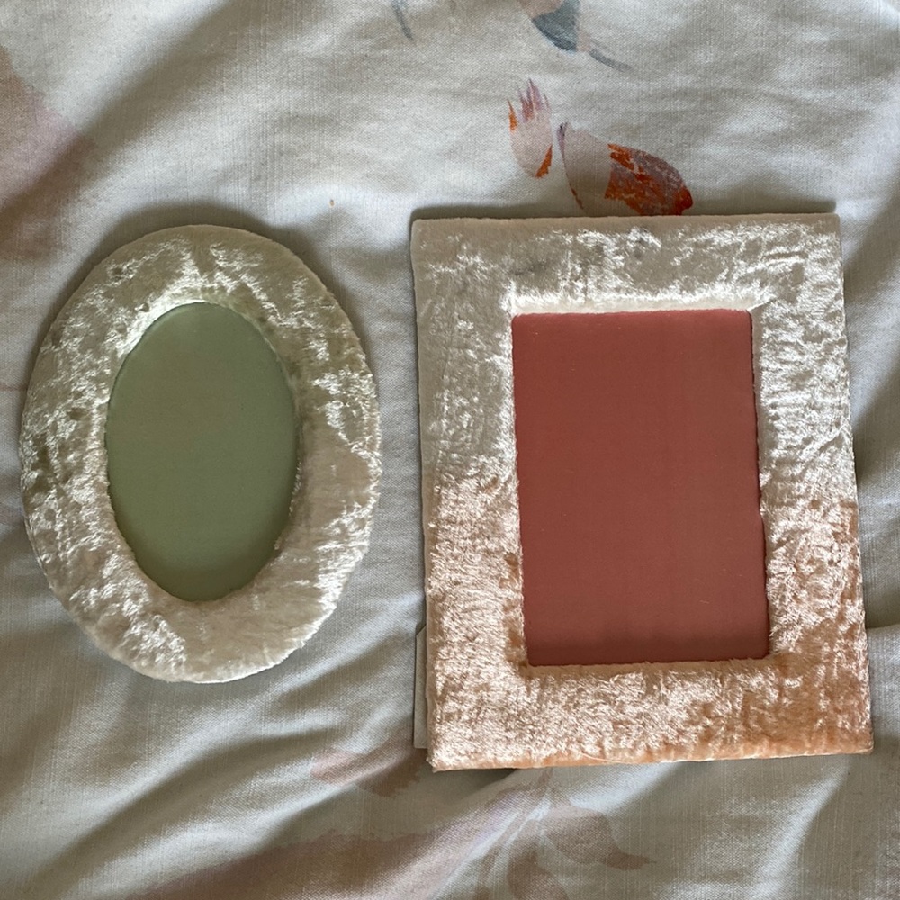Anthropologie velvet frames - set of 2
